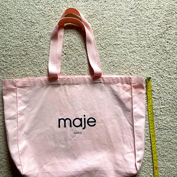 pink Maje canvas tote bag - Picture 6 of 7